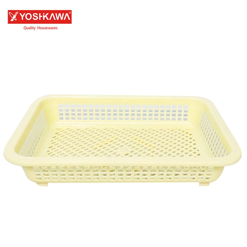 

YOSHIKAWA Baki Plastik Kotak Penyimpanan Keranjang Multifungsi EVL-B-0125-B Kuning