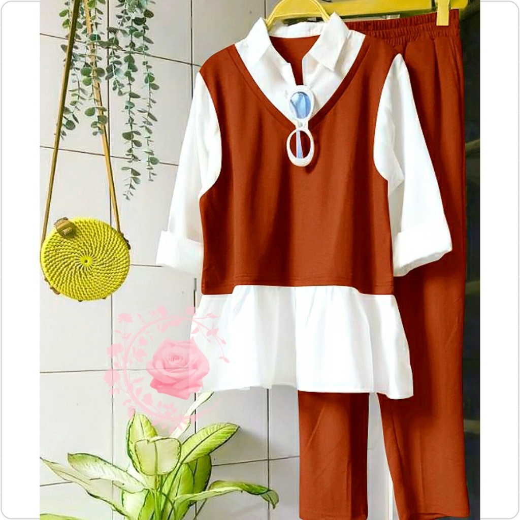 One set nanno | setelan wanita import | one set wanita premium-1