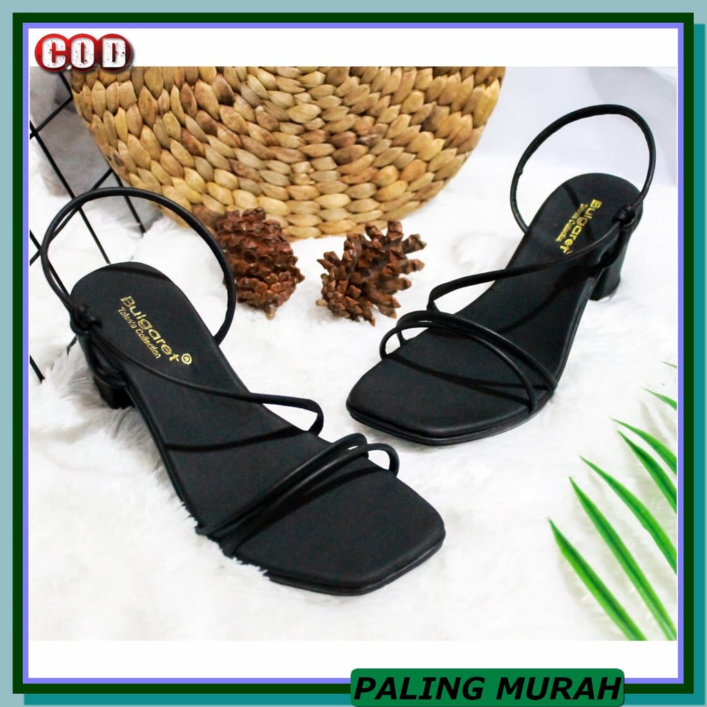 Sepatu High Heels Kekinian Wanita Remaja Cewek Cewe Cantiktrendi  IV604 Sandal Heels Wanita Strap