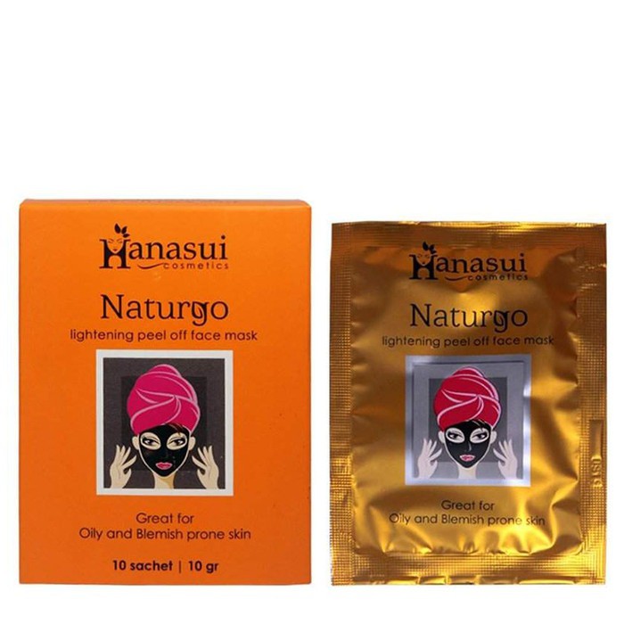 (BOX ) HANASUI Naturgo Black and Gold | Masker Peel Off Masker Wajah Maskaer Lumpur BY AILIN