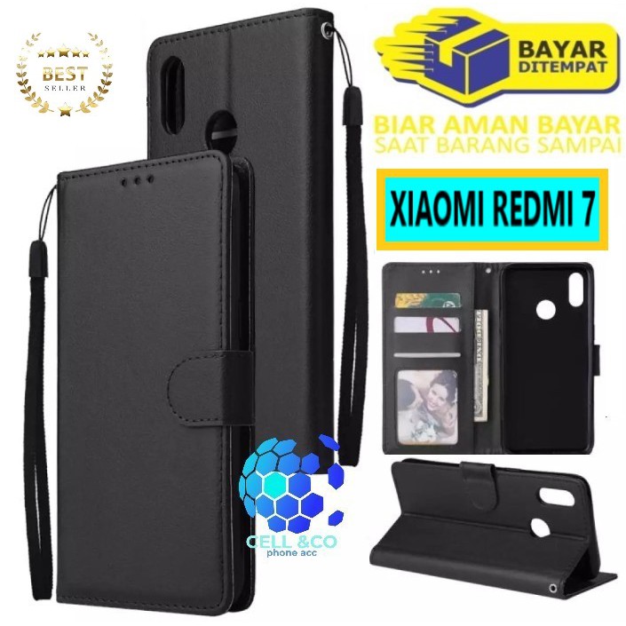 Flip cover XIAOMI REDMI 7 Flip case buka tutup kesing hp casing flip case leather wallet