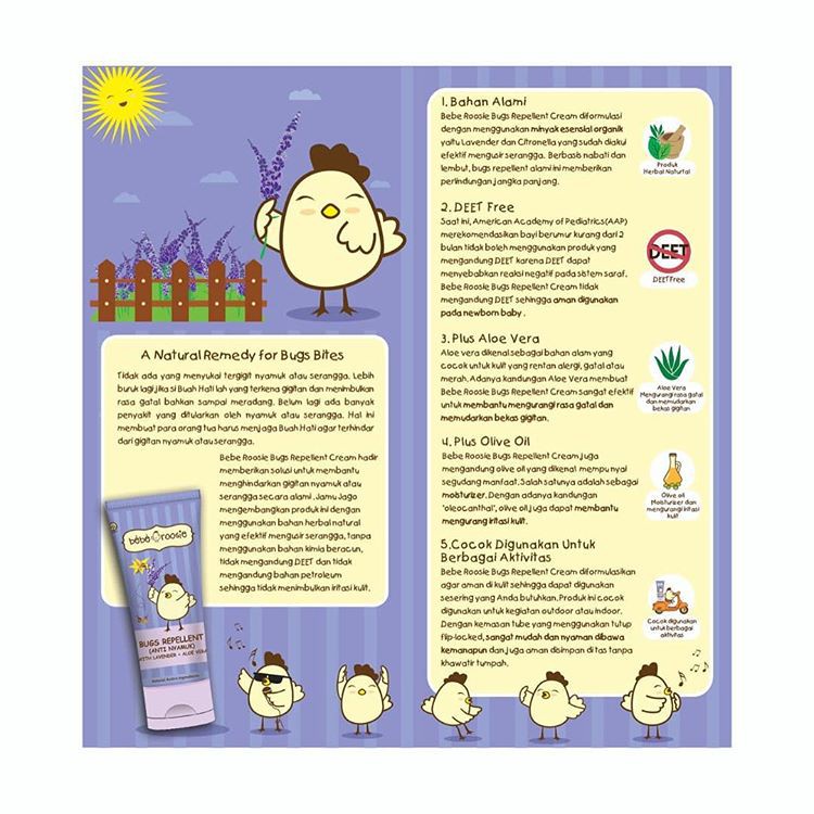 Bebe Roosie Bugs Repellent (Lotion Anti Nyamuk)