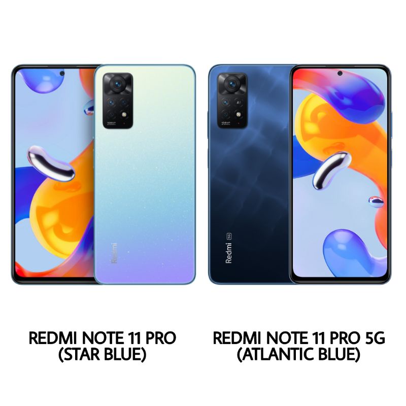 HP Terbaru Xiaomi Redmi Note 11 Pro 5G 8/128 Ram 8GB Rom internal 128GB - New Original Garansi Resmi TAM - Handphone Smartphone Warna Baru Black Grey White Blue Hitam Abu Abu Putih Biru - 6/128 6GB 6 8 128 GB - Promo Murah-Blue