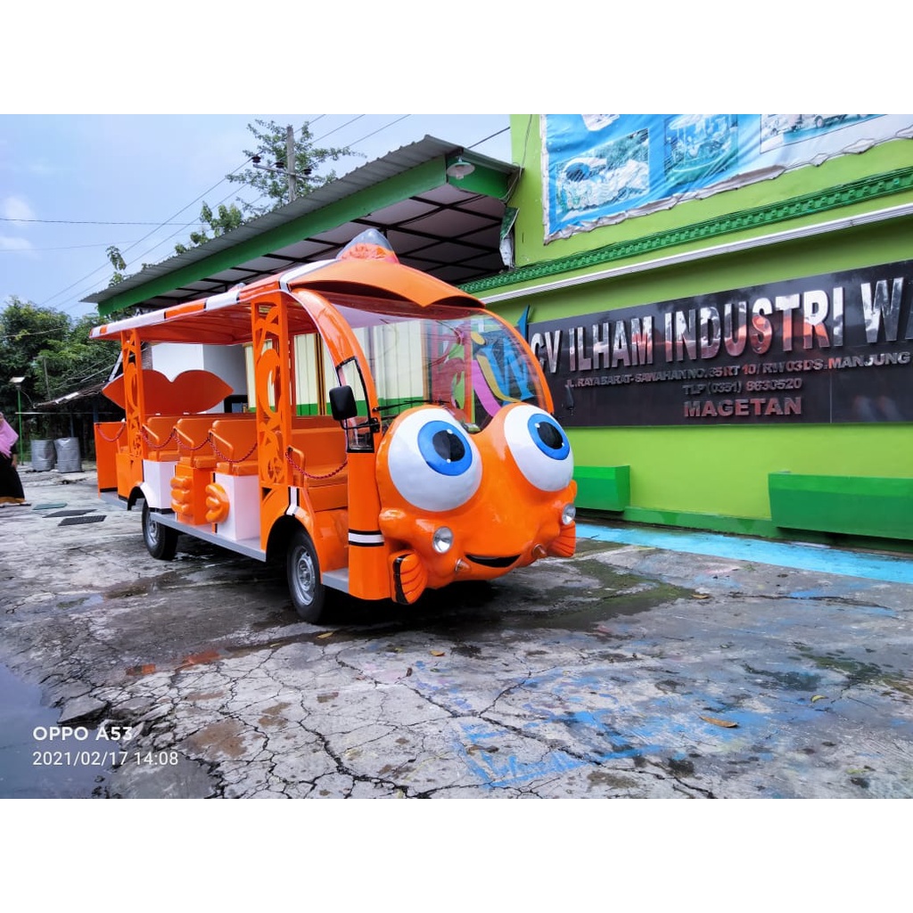 kereta mini mobil wisata kelinci nemo karakter pabrik odong odong