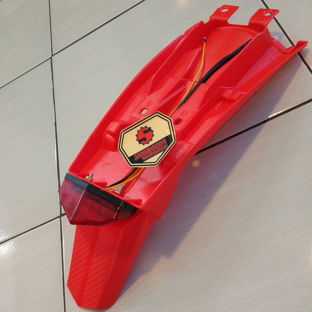 Spakbor Belakang CRF 150 Lampu Led Rem dan Sein Merah SION MOTOR