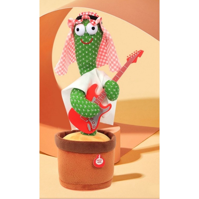 BONEKA KAKTUS Cactus Toy Boneka Pintar Kaktus Joget Joged Goyang Bisa Ngomong Rekam Bicara Menari Dance Dancing