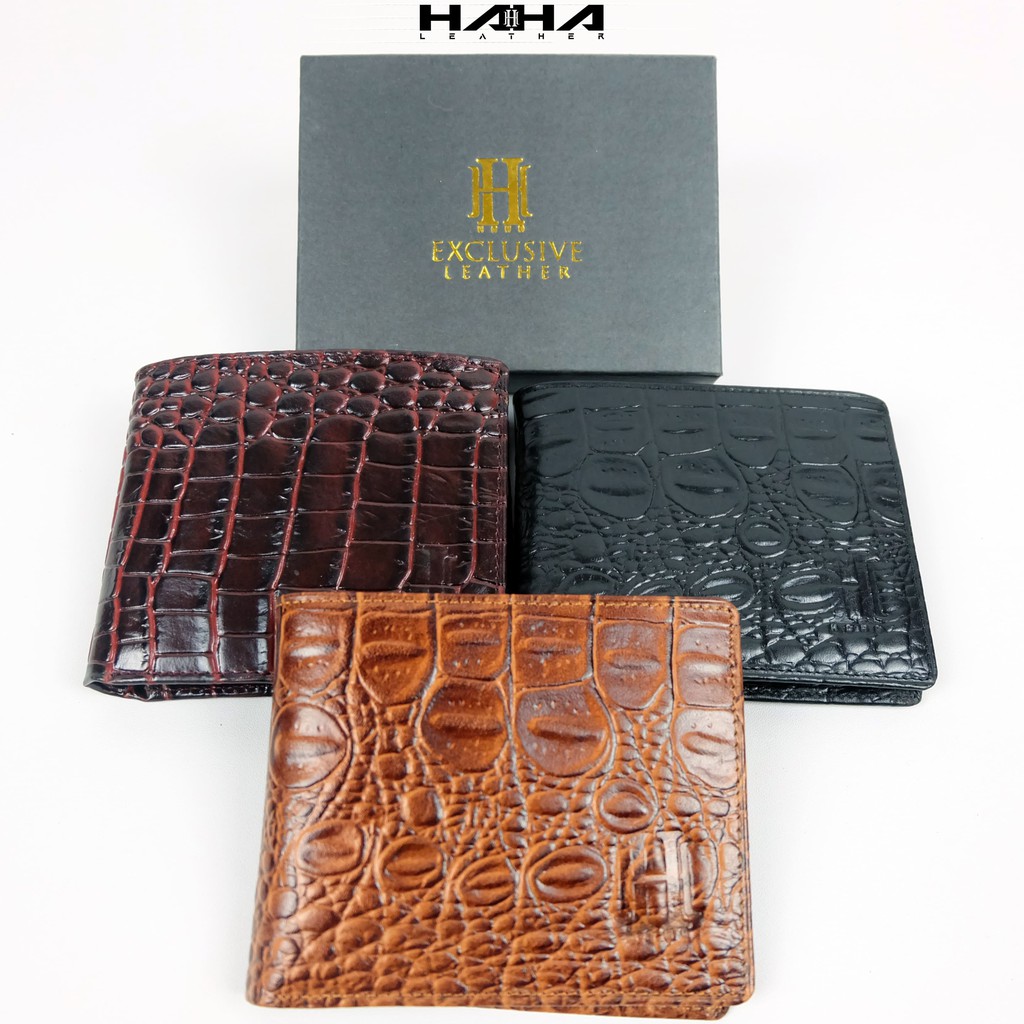 Dompet SYBU Kulit Sapi Motif Buaya Cowok Pria Laki - Originale Leather Wallet