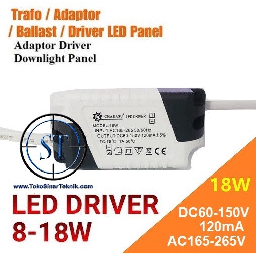 Plus Box Kit Driver LED 18Led x 1Watt 220VAC Driver Travo Ballast Lampu Panel Light Slim 18W 18 Watt Plafon Downlight