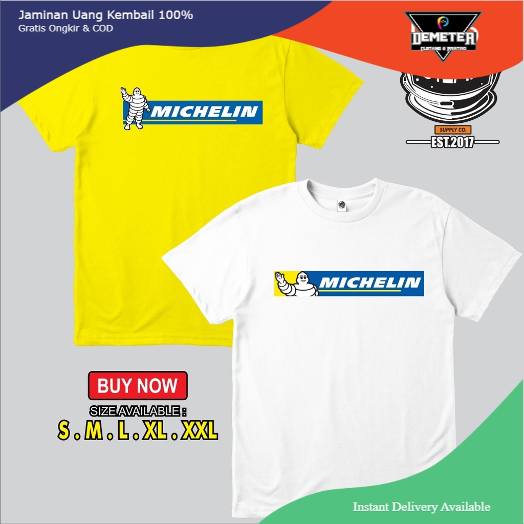 Kaos Baju Michelin Tyre Logo Ban Mobil Motor Kaos Otomotif - Gilan Cloth