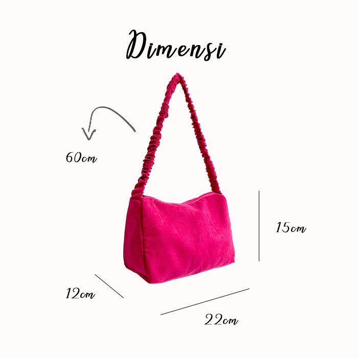 Korean Pillow Hand Bag / shoulder bag serut / tas bahu leopard fushia / tas kecil korea / tas bahu import