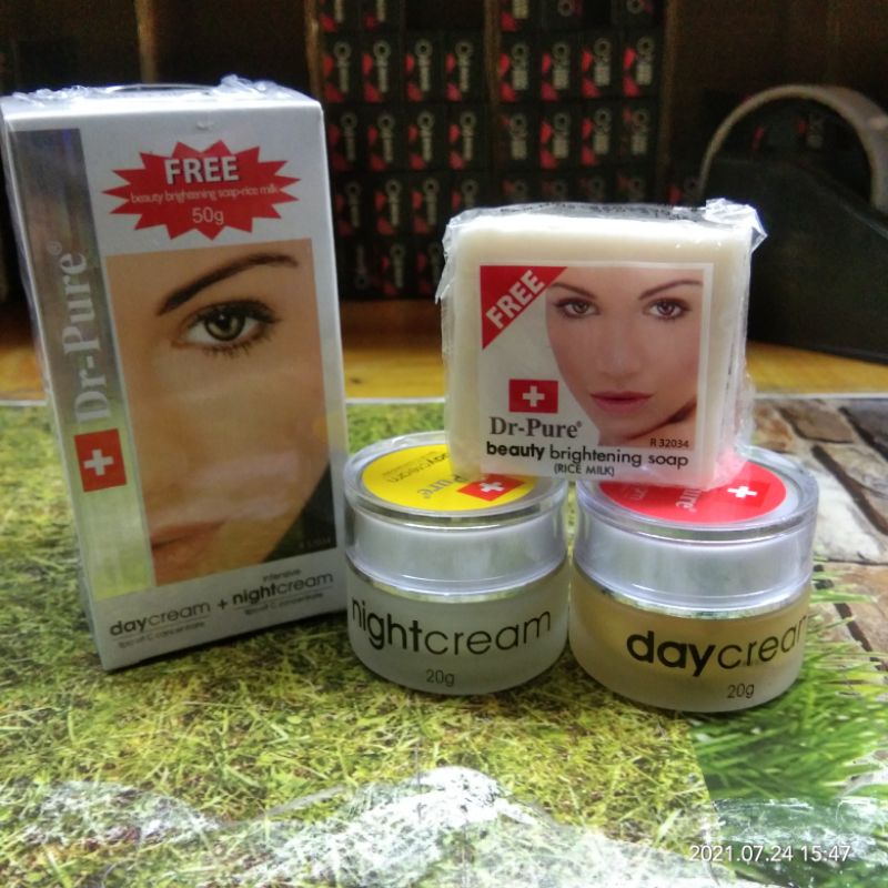 PAKET DR PURE SET 3 IN 1  BPOM / SABUN,CREAM SIANG,CREAM MALAM