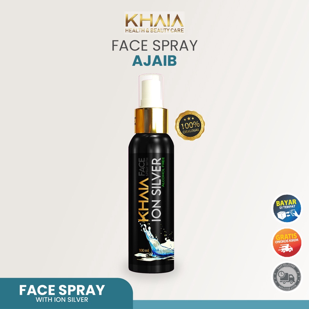 Khaia Skincare Face Spray With Ion Silver Perawatan Membantu Mempercepat Penyembuhan Kulit Yang Rusa