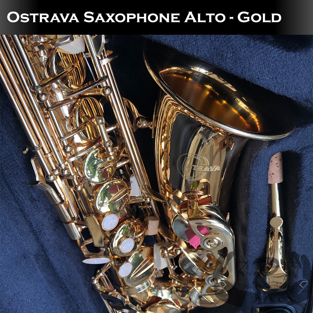 Saxophone Ostrava Alto Gold Series Saxo Murah Berkualitas
