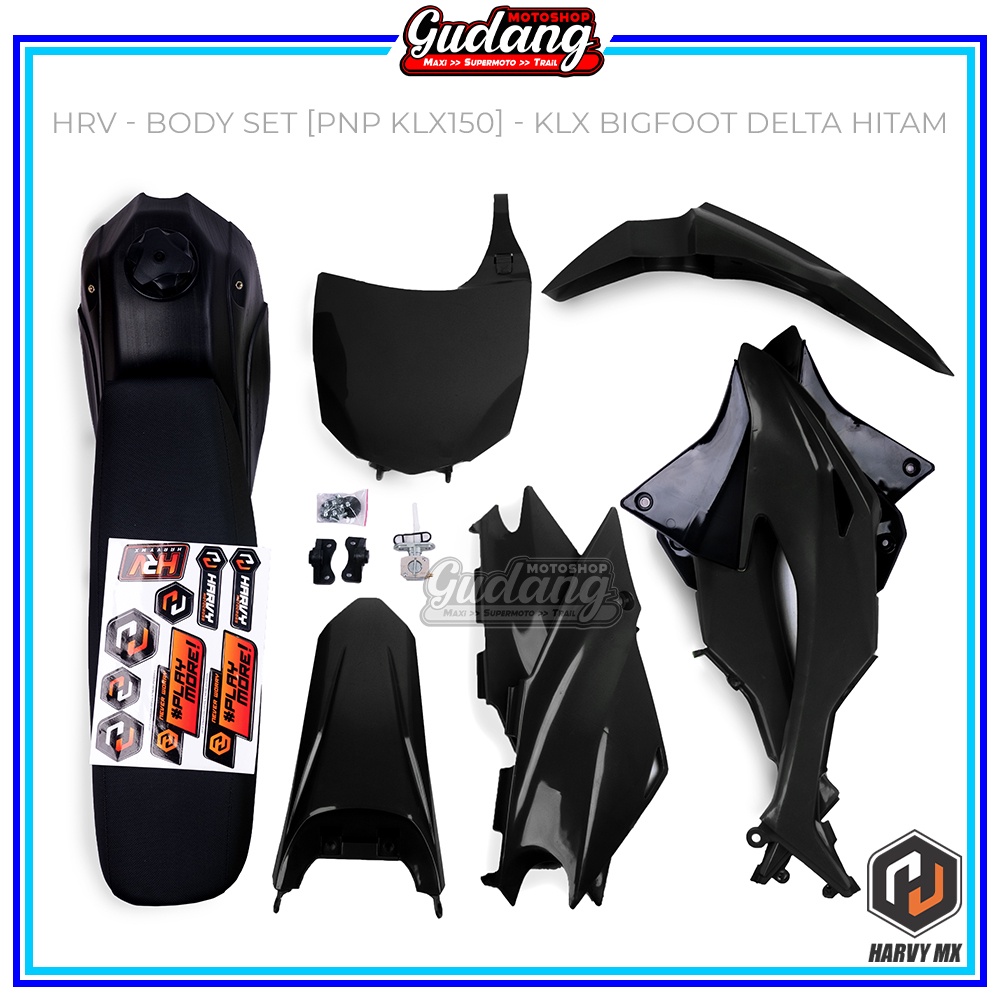 Body Set KLX BIGFOOT HRV Custom/Delta Box PNP KLX 150 Bodyset Bodykit Cover Tangki Set Cover Depan Belakang KLX BIGFOOT