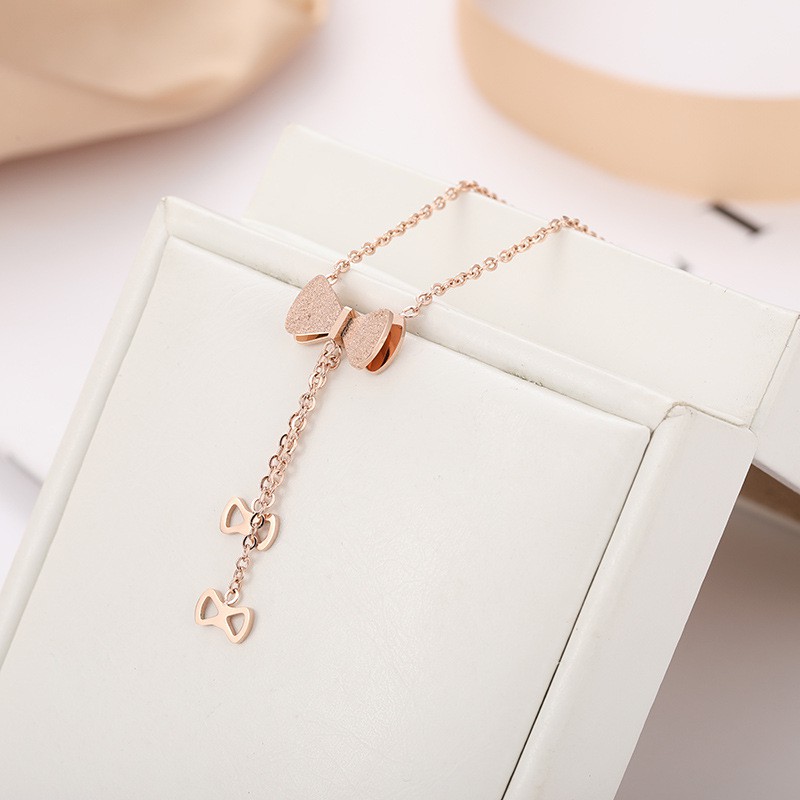 [New] Kalung fashion titanium korea hadiah wanita cewek pita anti karat KK161