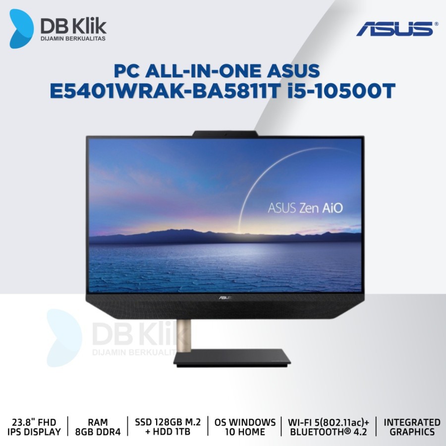 PC AIO ASUS E5401WRAK-BA5811T i5-10500T 8GB 1TB+128GB PCIE WIN10 | 23.8"
