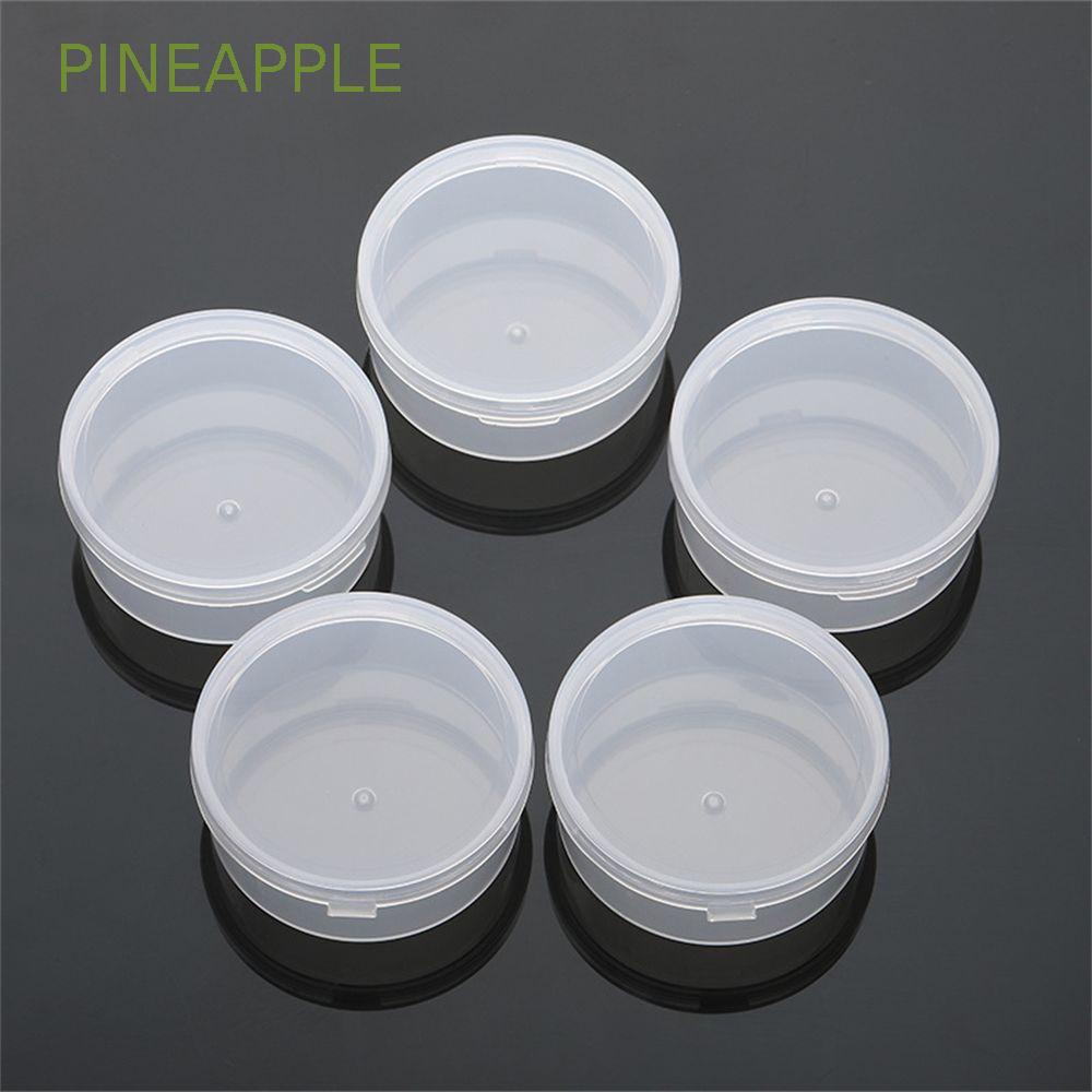 PINEAPPLE Portable Powder Puff Drying Holder Easy to carry Display Storage Case Cosmetic Powder Puff Storage Box Mildew proof Empty Makeup Accessories Round Beauty Pad Plastic Packaging Box