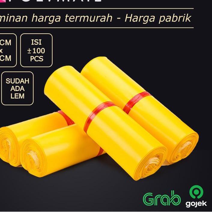 

New - POLYMAILER ±100PCS 20x30CM YELLOW SEMI GLOSSY PLASTIK POLYMAILER KUNING