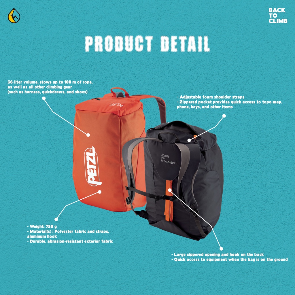 Petzl kliff rope bag climbing equipment - Tas Gunung Murah