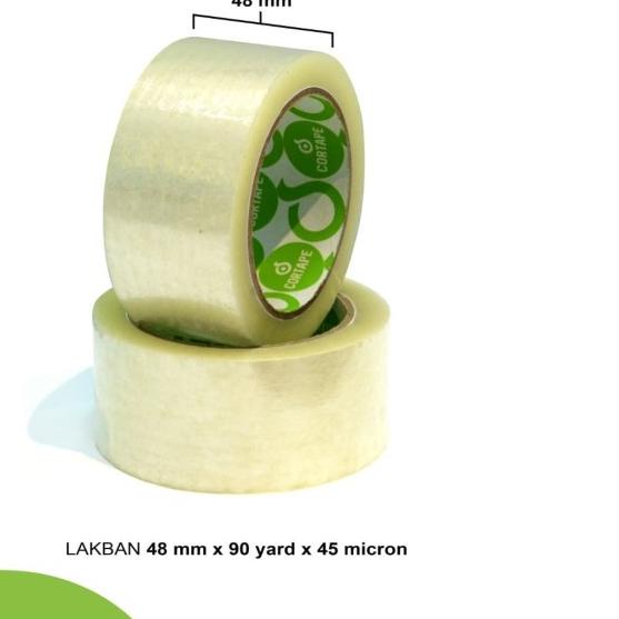 

☋ Lakban Cortape Bening Lakban bening 48 mm x 90 yard 1 Selop ❅