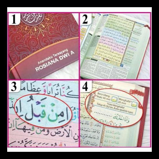 Buku Religi/Buku Spiritual Alquran Personal Custom Nama - Alquran Cover Nama - Alquran Tulis Nama -
