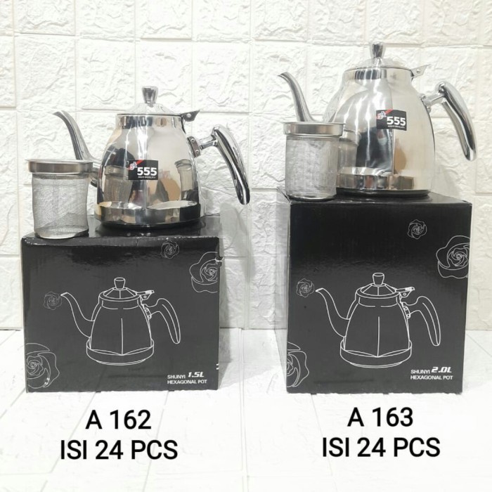 Teko Stainless / Ceret Anti Karat + Saringan/ Teko teh /Teko kopi/Teko air