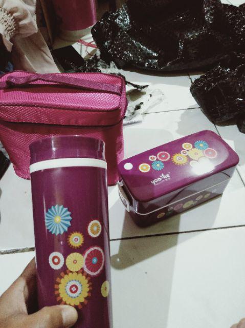 Lunch Box Yooyee 596 Set 910ml Pink