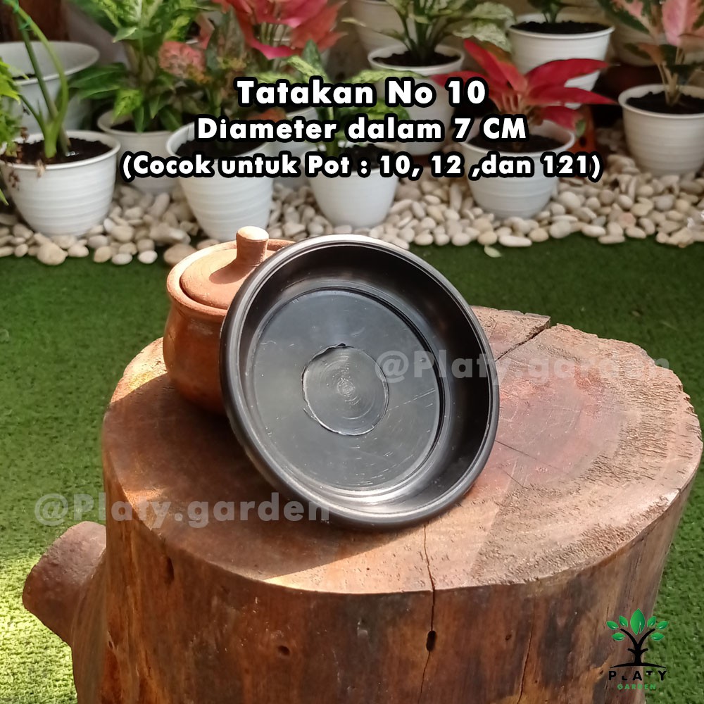 Tatakan Pot Hitam No 10, 12, 14, 16, 18