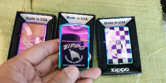 ZIPPO RAINBOW GRADE ORI EKSLUSIF | KOREK ZIPPO PELANGI | INCLUDE BOX EKSLUSIF