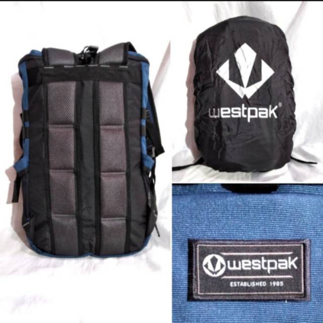 tas ransel laptop sporty vintage - daypack - backpack westpak 63WP722 original free rain cover