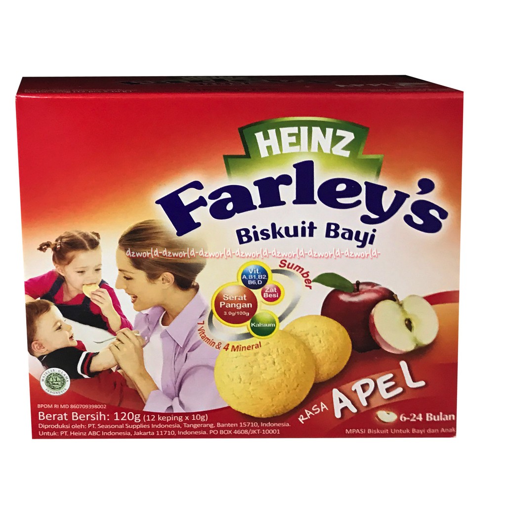 Heinz Farleys Biskuit Bayi Rasa Apel 120gr