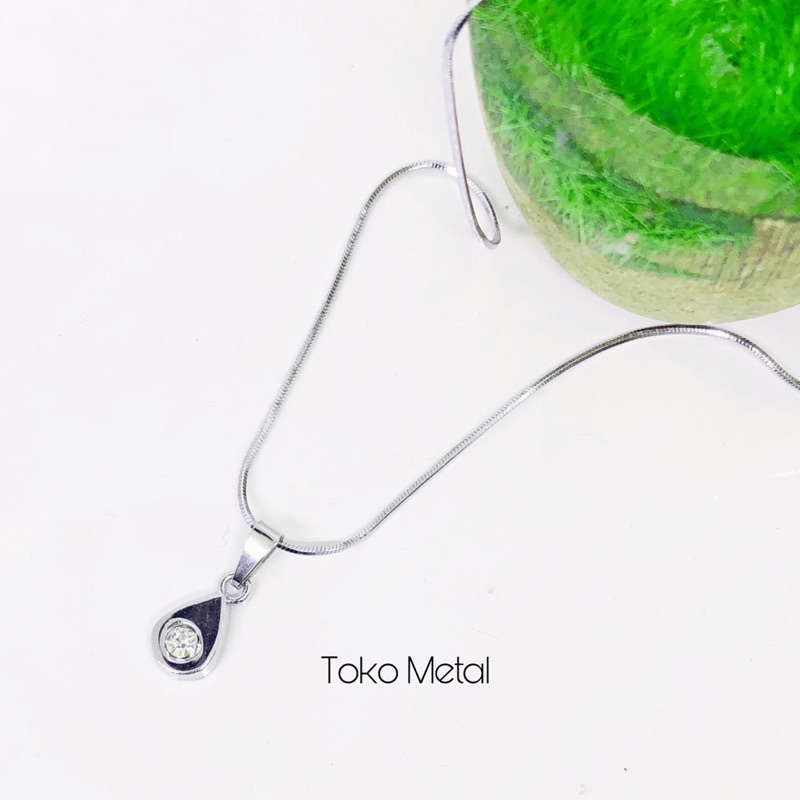 COD✔️KALUNG RHODIUM + LIONTIN TERBARU WARNA SILVER [TOKO METAL]