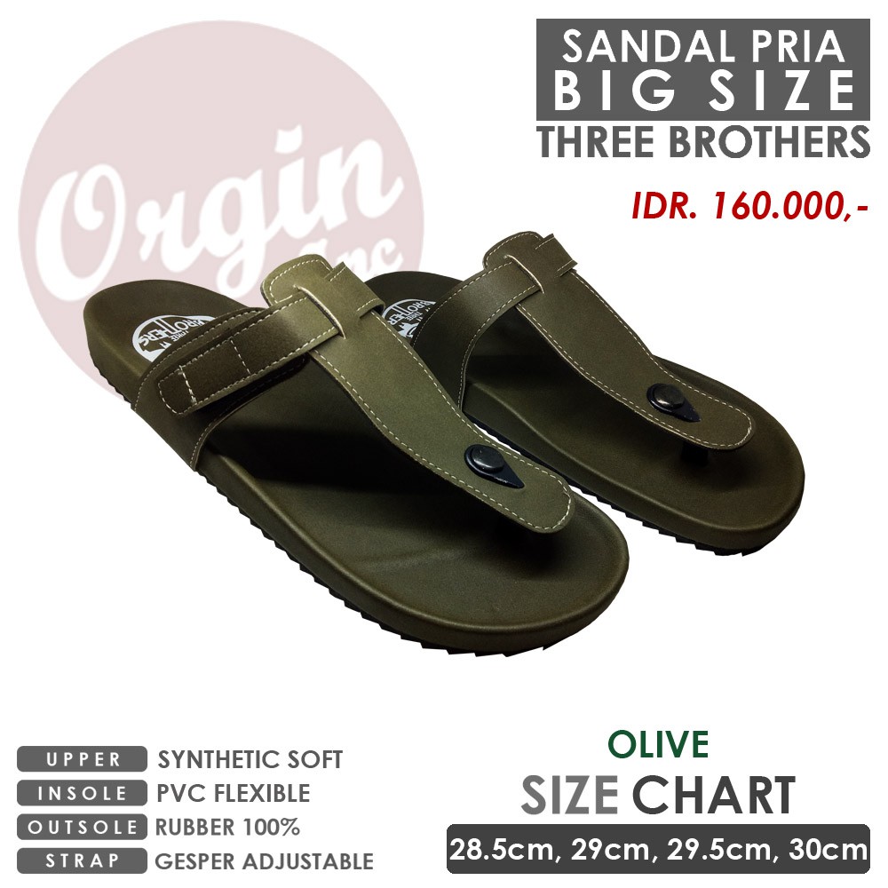  sandal  sendal pria  ukuran besar three brothers trisapta 