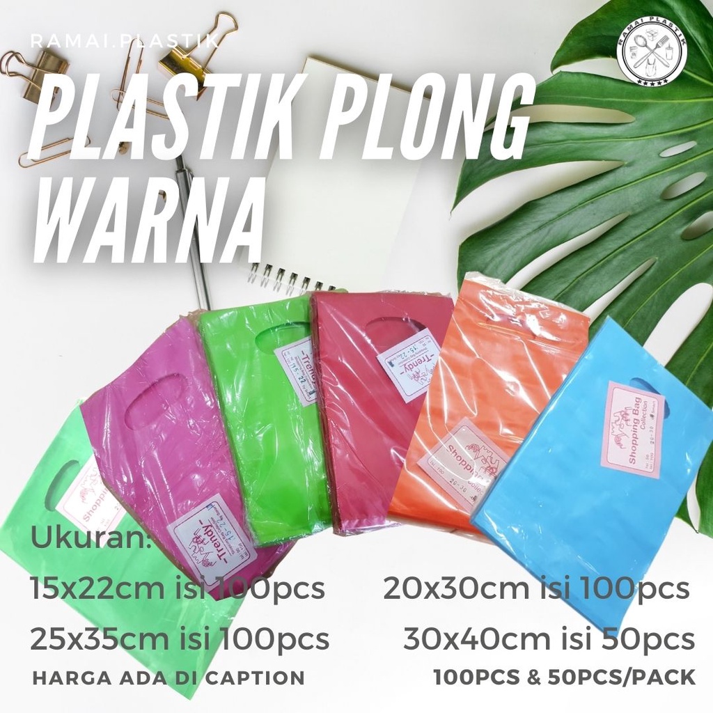 

Plastik plong warna uk 30x40cm isi 50lembar