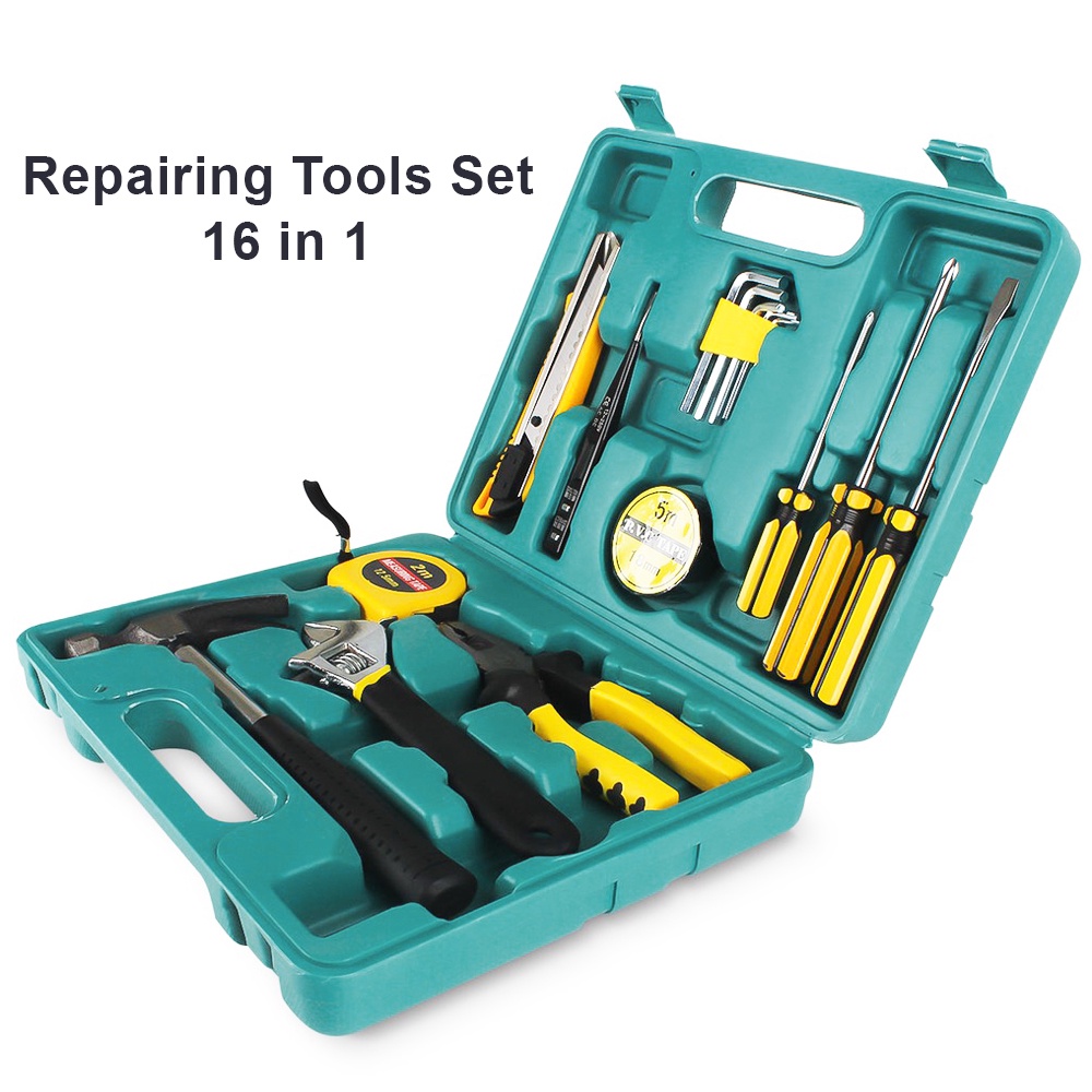 Alat Tukang Perkakas Otomotif Repairing Tools Set 16 in 1 Servis Maintenance Tools Master GJ-5 Multifungsi