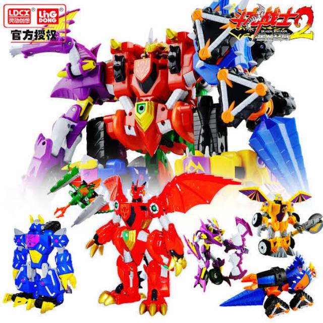 [Obral] Set Robot Transformers Dragon Warrior 2  6in1 (6pcs)