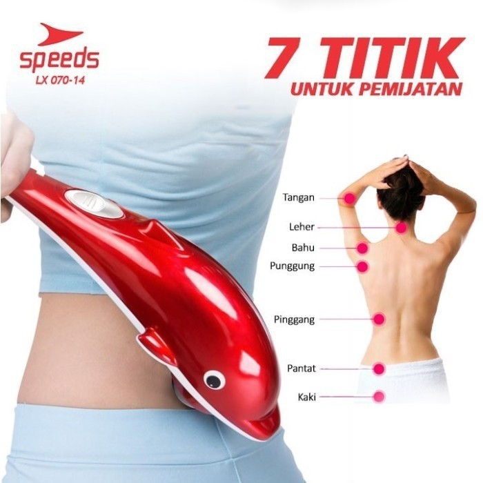 alat pijat lumba lumba dolphin Infrared Massager massage gun 4 mata