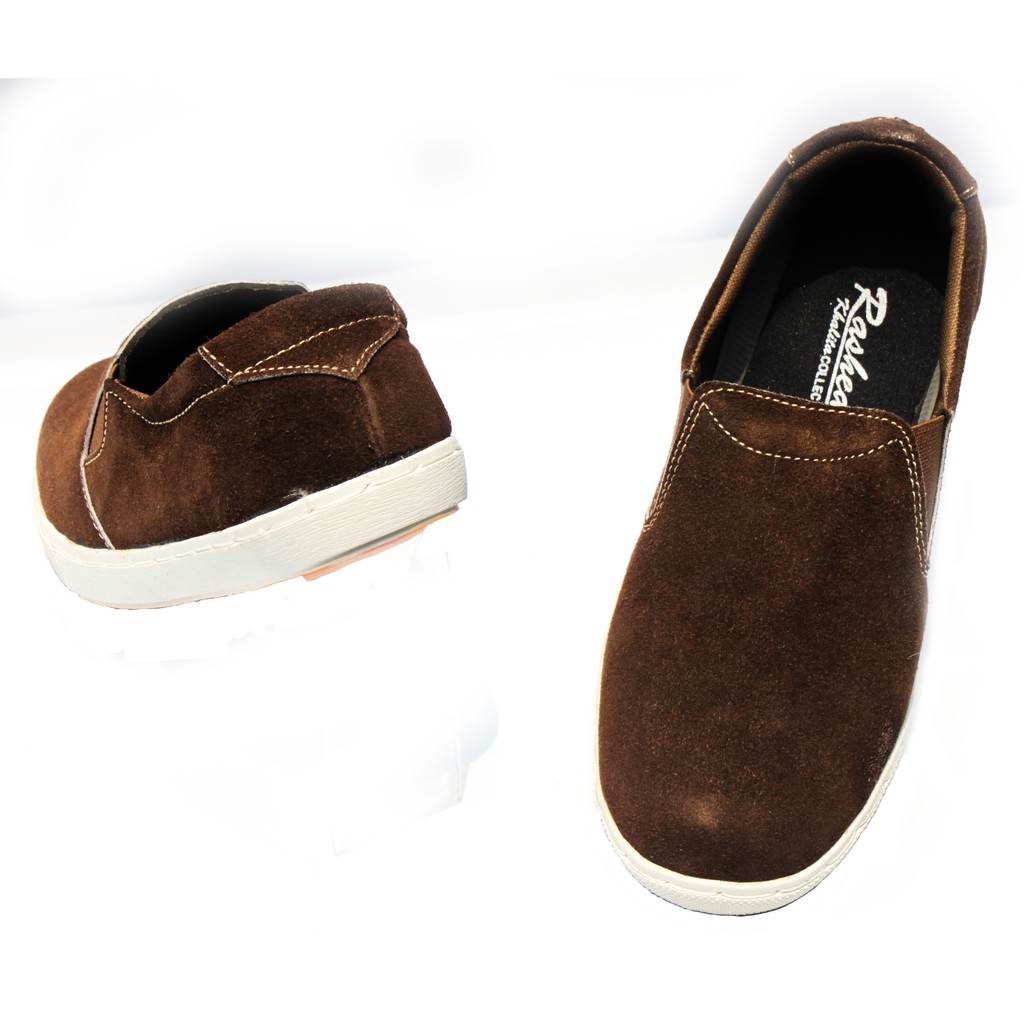 Sepatu Kasual Pria Kulit Asli Slip On Rasheda 011