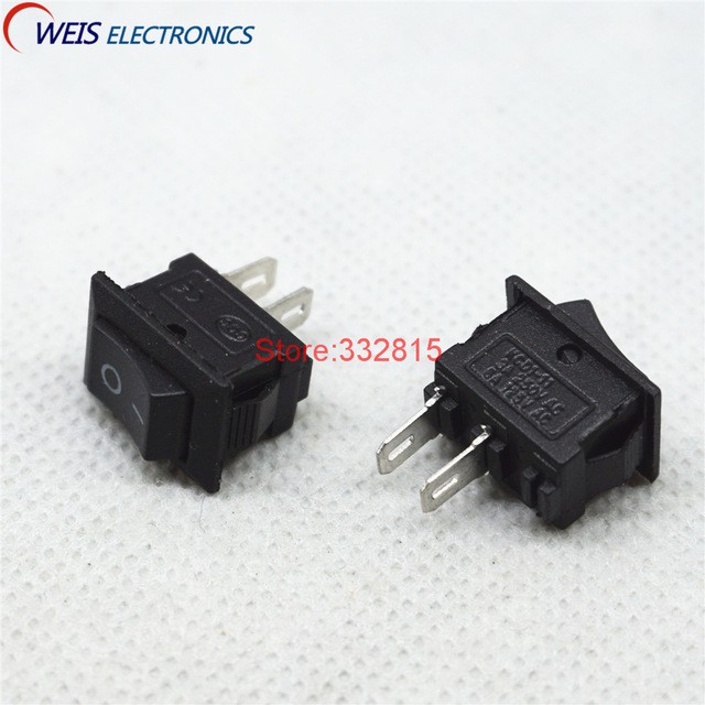 Saklar 2 pin Hitam / Rocker switch 2 pin segi hitam ( switch hitam )