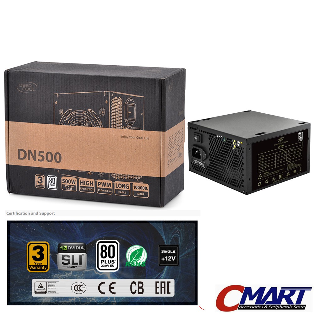 Deepcool DN500 PSU ATX Power Supply 500W 500 watt 80 PLUS - DP-DN500