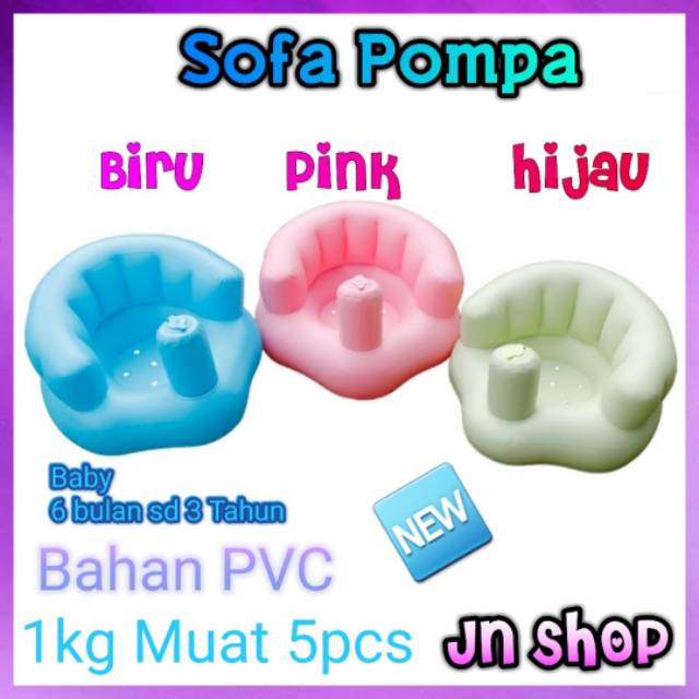 [1KG MUAT 5PCS] KURSI SOFA LIPAT TIUP BAYI PINK BIRU HIJAU IMPORT ORIGINAL MURAH