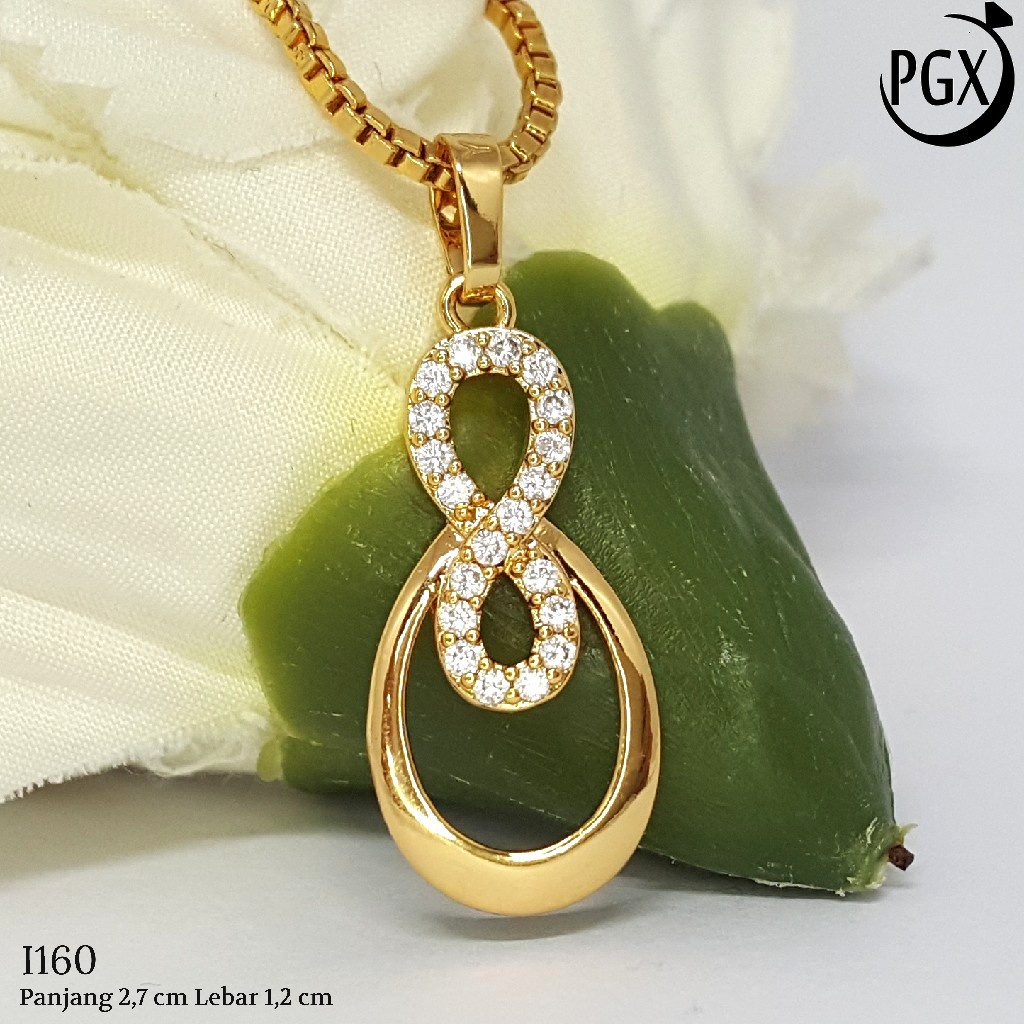 PGX Liontin Kalung Xuping Wanita Perhiasan Lapis Emas Aksesoris Fashion - I160