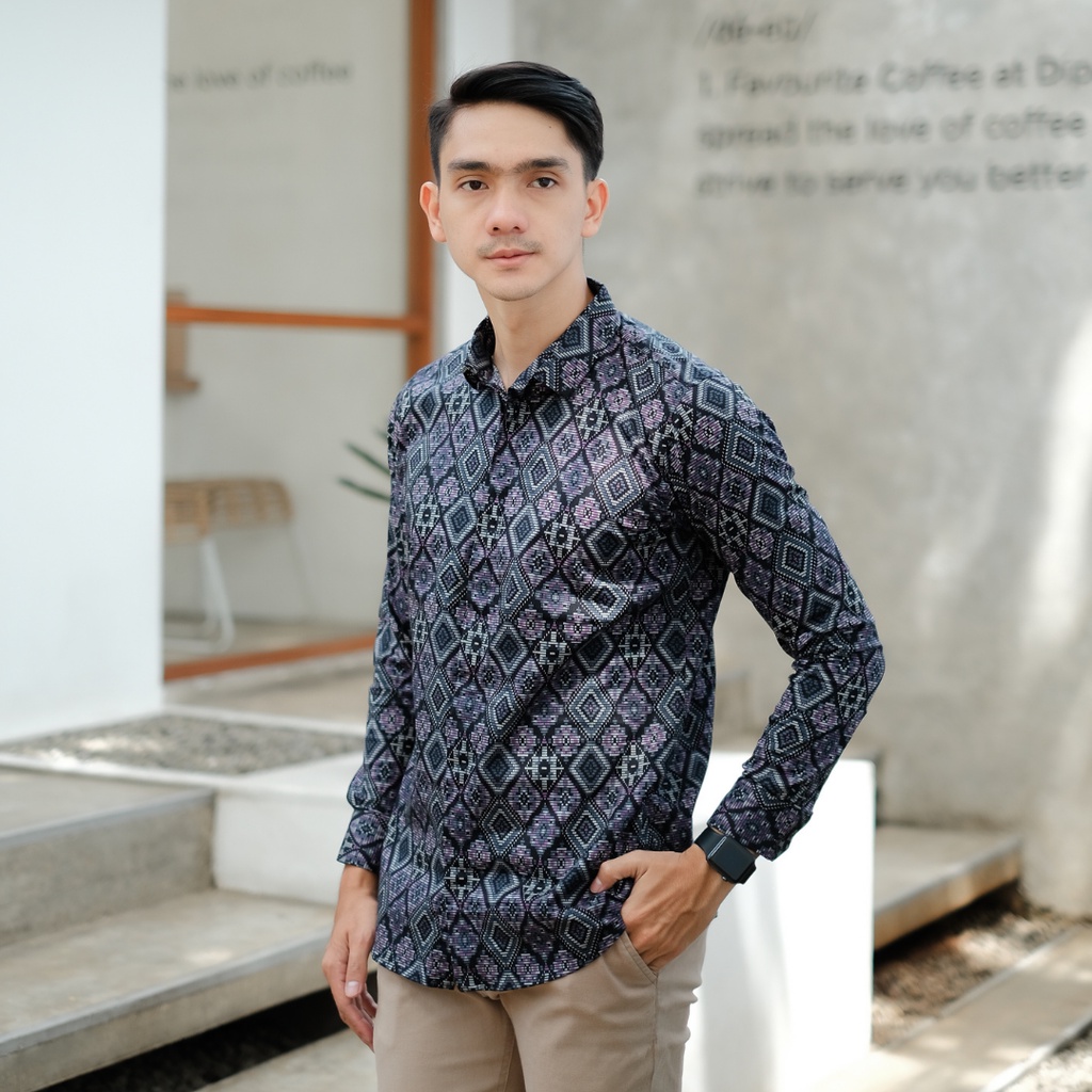 KEMEJA BATIK LONG SONGKET NEW MOTIF TERLARIS