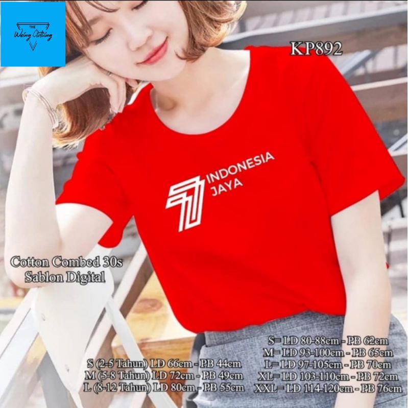 KAOS AGUSTUSAN INDONESIA 77TH INDONESIA JAYA