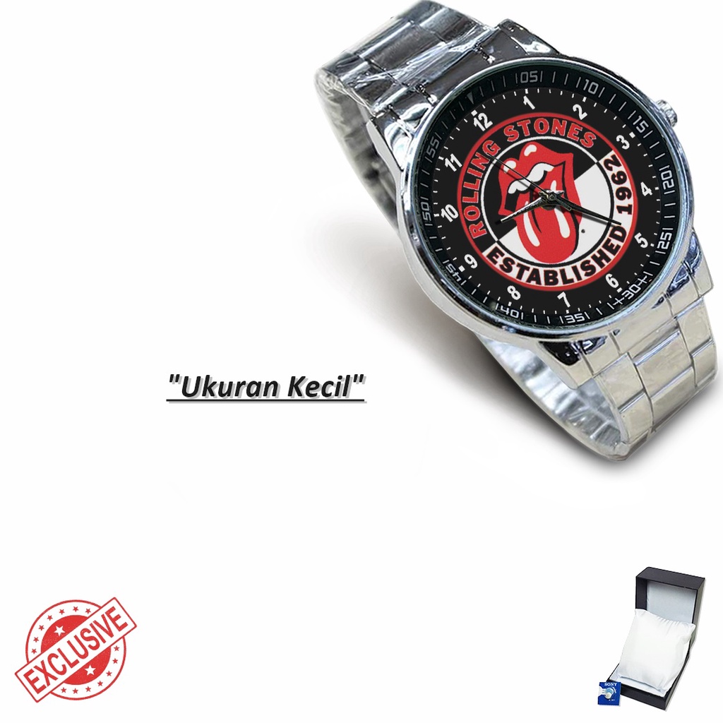 Jam Tangan Rantai Couple ROLLING STONES 1962 (Awesome)