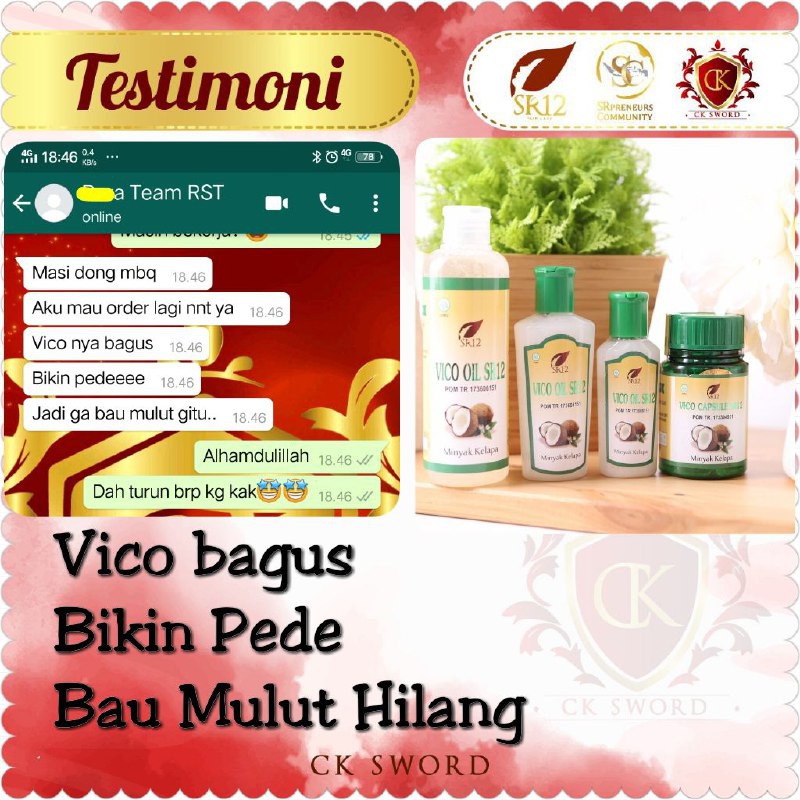 VCO KAPSUL &amp; CAIR SR12 100% ORIGINAL BPOM / SR12 VICO VIRGIN COCONUT OIL / VCO DIET KETO / MINYAK KELAPA / IMUN BOOSTER / VCO SUPLEMEN KESEHATAN / V-CO ORIGINAL SR12 / VCO ASI BOOSTER