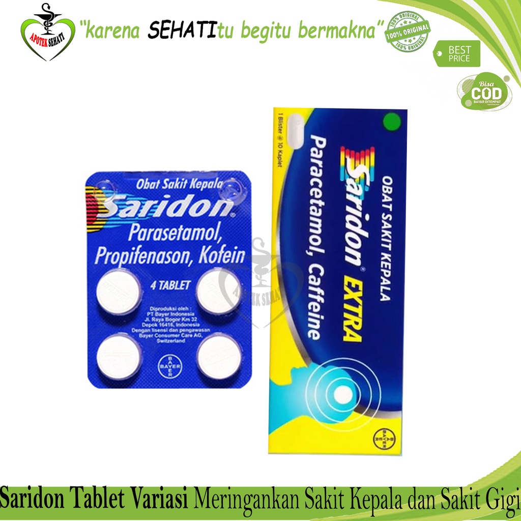 Promo Saridon Tablet Meredakan Sakit Kepala Saridon Extra Tablet Sakit Gigi