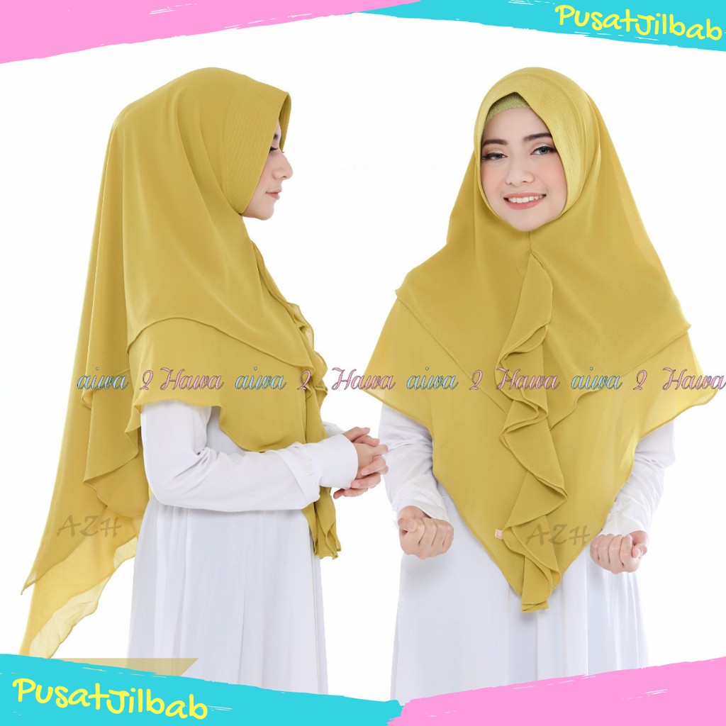 Khimar Pinguin Jilbab 2 Layer Khimar 2 Layer Jilbab Polos