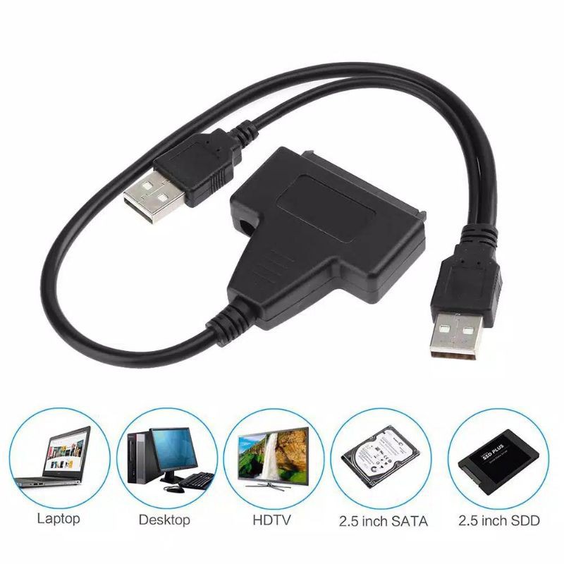 Kabel DVD internal PC jadi eksternal USB to SATA adapter CD ROM DVD RW