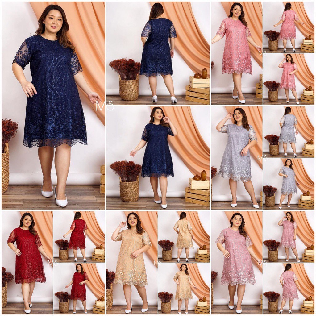Dress Pesta Chandara / Dress Wanita Kekinian 2021 Dress Brukat Korea Wanita Modern 2021 Baju Kondang